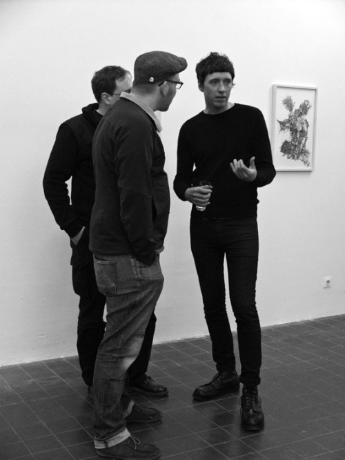 На открытии выставки работ Марка из коллекции "Devouring Ghost", Дюссельдорф, 2015